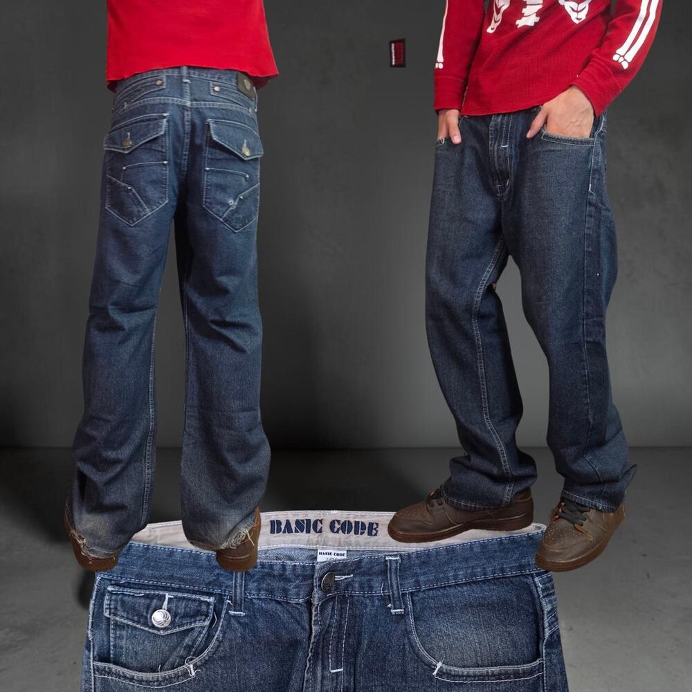 Y2k Denim Basic Code Jeans (37x30)